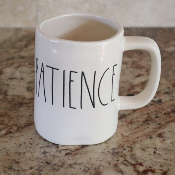 RAE DUNN ARTISAN COLLECTION by MAGENTA PATIENCE COFFEE MUG - NEW - Picture 1 of 3